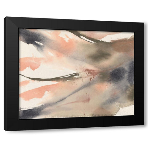 Neutral Fluidity I Black Modern Wood Framed Art Print by Goldberger, Jennifer