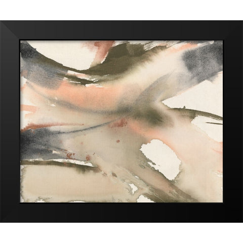 Neutral Fluidity II Black Modern Wood Framed Art Print by Goldberger, Jennifer