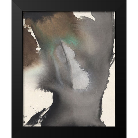 Onyx Wash II Black Modern Wood Framed Art Print by Goldberger, Jennifer