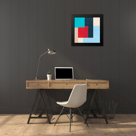 Red Light I Black Modern Wood Framed Art Print by Vess, June Erica