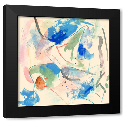 Mountain And Sea Study I Black Modern Wood Framed Art Print with Double Matting by Wang, Melissa