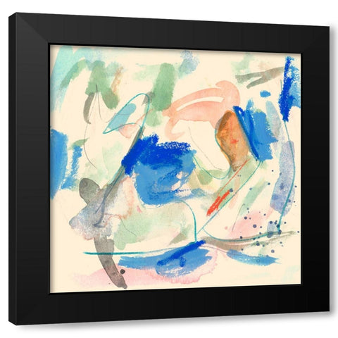 Mountain And Sea Study III Black Modern Wood Framed Art Print with Double Matting by Wang, Melissa