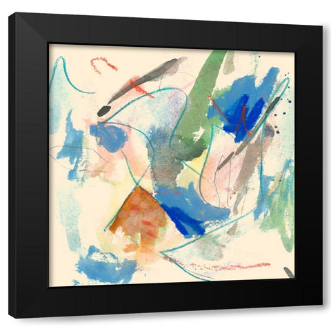 Mountain And Sea Study VI Black Modern Wood Framed Art Print with Double Matting by Wang, Melissa