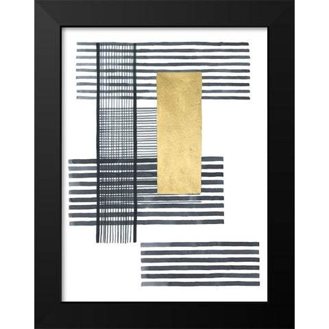 Boxed Plaid I Black Modern Wood Framed Art Print by Lam, Vanna