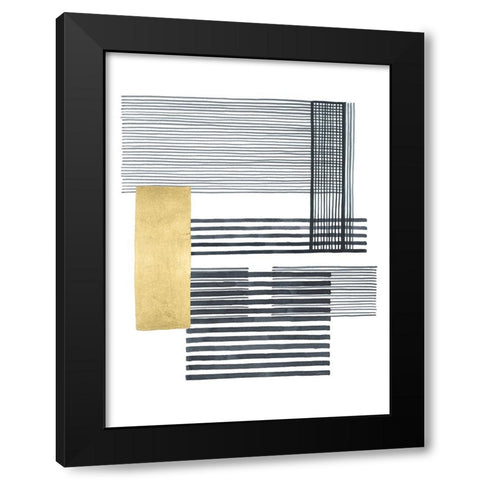 Boxed Plaid II Black Modern Wood Framed Art Print with Double Matting by Lam, Vanna