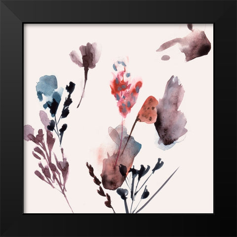 Flower Dreams III Black Modern Wood Framed Art Print by Wang, Melissa