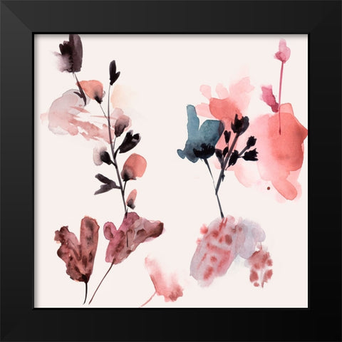 Flower Dreams V Black Modern Wood Framed Art Print by Wang, Melissa