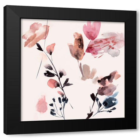 Flower Dreams VI Black Modern Wood Framed Art Print by Wang, Melissa