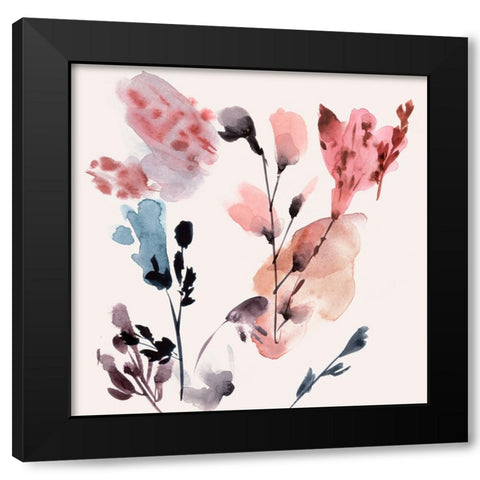 Flower Dreams VIII Black Modern Wood Framed Art Print with Double Matting by Wang, Melissa