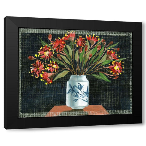 Night Flowers I Black Modern Wood Framed Art Print by Wang, Melissa