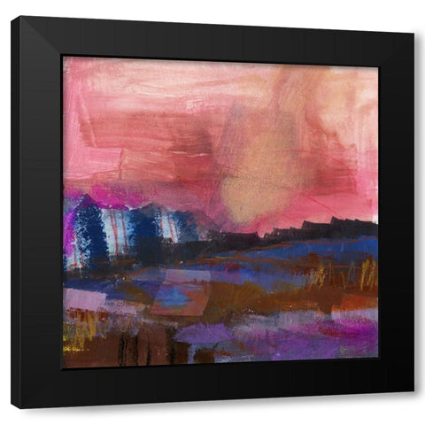 Carmine Skies  II Black Modern Wood Framed Art Print by Quin, Marabeth