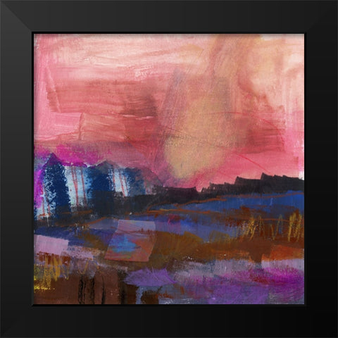 Carmine Skies  II Black Modern Wood Framed Art Print by Quin, Marabeth