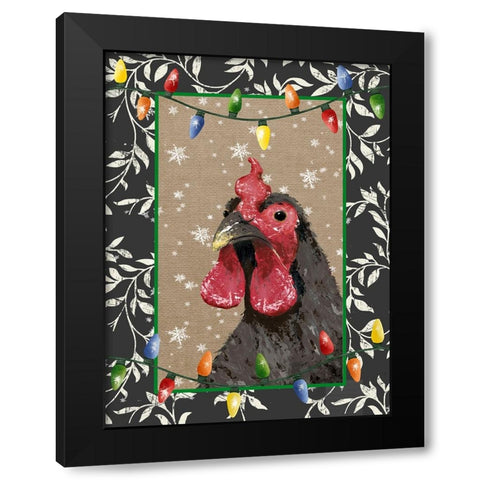 County Christmas Farm IV Black Modern Wood Framed Art Print with Double Matting by Reynolds, Jade