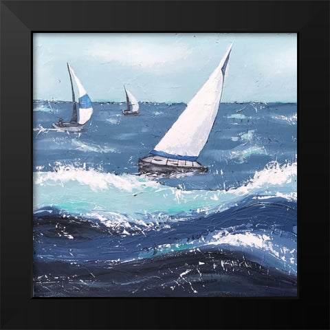Final Sailing  I Black Modern Wood Framed Art Print by Reynolds, Jade