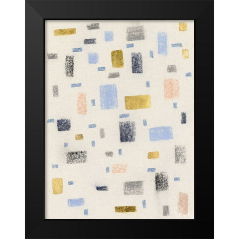 Free Blocks I Black Modern Wood Framed Art Print by Lam, Vanna