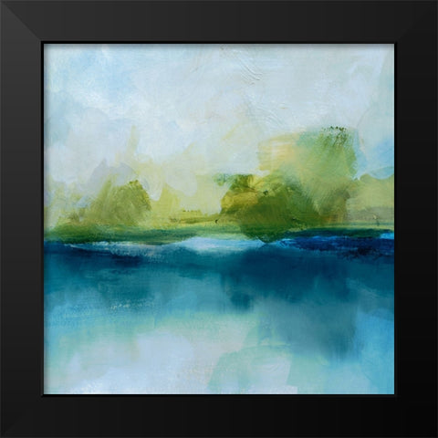 Reflected Lake Horizon II Black Modern Wood Framed Art Print by Barnes, Victoria