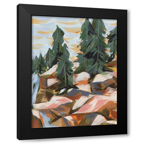 Forest Scape II Black Modern Wood Framed Art Print by Wang, Melissa