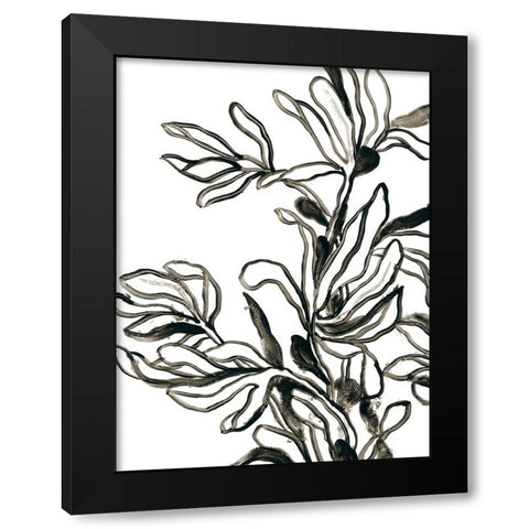 Kelp Contour III Black Modern Wood Framed Art Print with Double Matting by Vess, June Erica