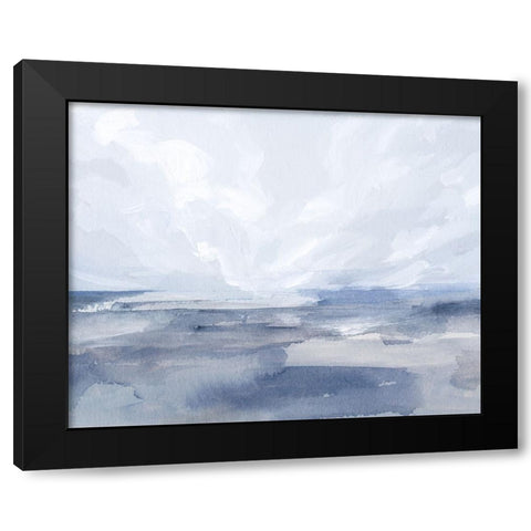 Periwinkle Seas I Black Modern Wood Framed Art Print with Double Matting by Barnes, Victoria