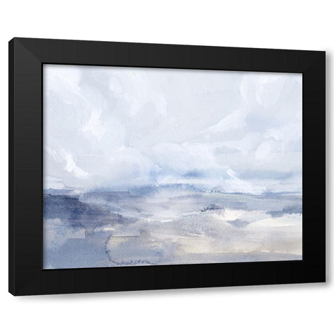 Periwinkle Seas II Black Modern Wood Framed Art Print with Double Matting by Barnes, Victoria