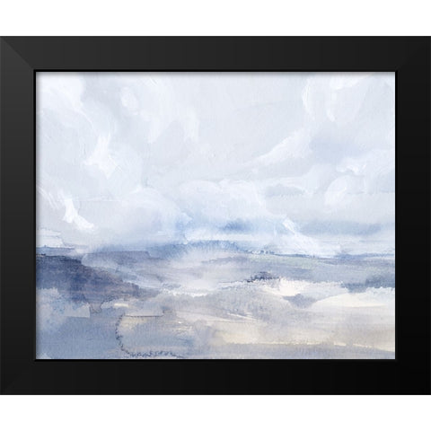 Periwinkle Seas II Black Modern Wood Framed Art Print by Barnes, Victoria