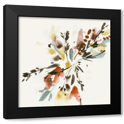 Harvest Bouquet VI Black Modern Wood Framed Art Print with Double Matting by Wang, Melissa