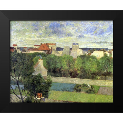 The Market Gardens of Vaugirard Black Modern Wood Framed Art Print by Gauguin, Paul