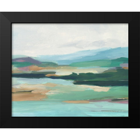 Tranquil Colored Coast I Black Modern Wood Framed Art Print by Harper, Ethan