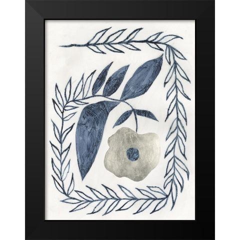 Royal Corolla I Black Modern Wood Framed Art Print by Lam, Vanna