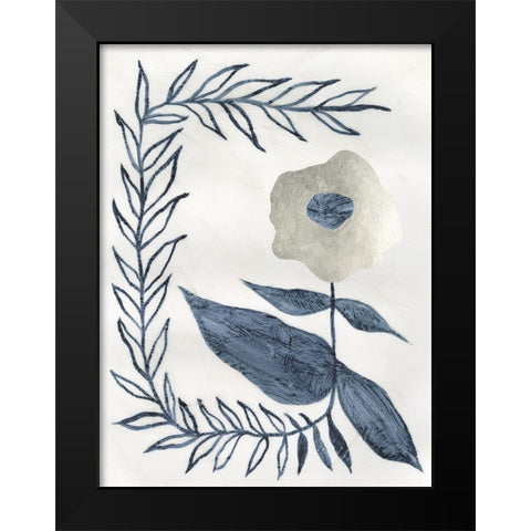 Royal Corolla II Black Modern Wood Framed Art Print by Lam, Vanna