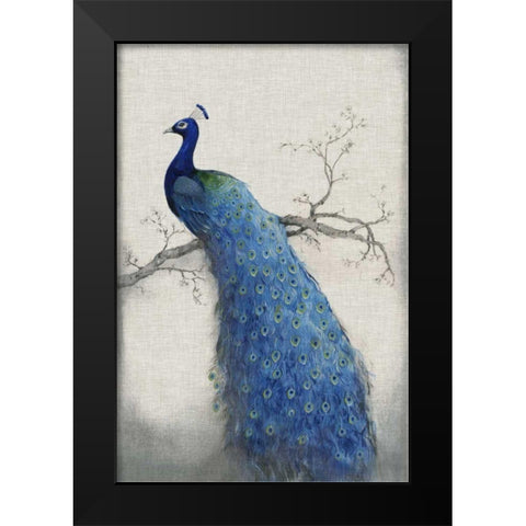 Peacock Blue II Black Modern Wood Framed Art Print by OToole, Tim