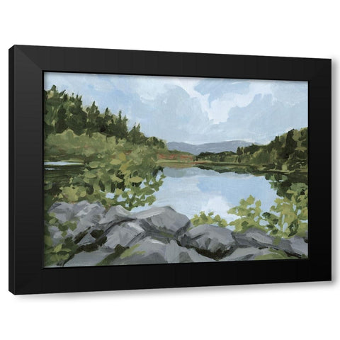 Lake Overlook I Black Modern Wood Framed Art Print by Barnes, Victoria