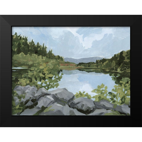 Lake Overlook I Black Modern Wood Framed Art Print by Barnes, Victoria