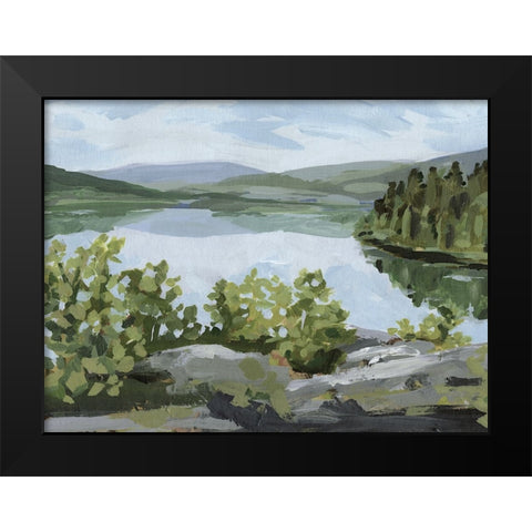 Lake Overlook II Black Modern Wood Framed Art Print by Barnes, Victoria