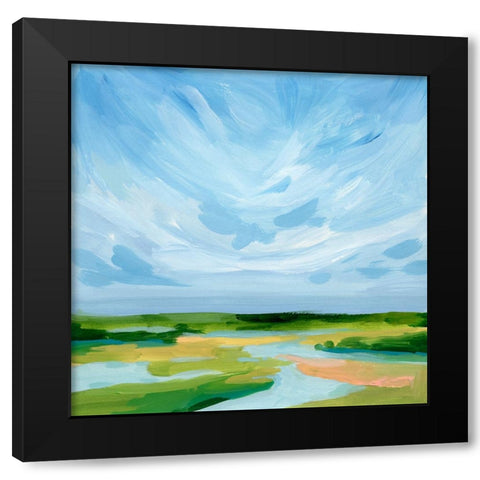 Marshy Coast I Black Modern Wood Framed Art Print by Barnes, Victoria