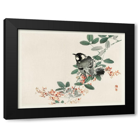 Kono Bairei Songbirds I Black Modern Wood Framed Art Print by Vision Studio