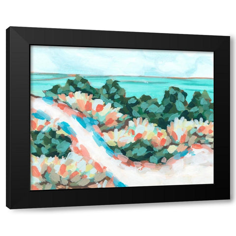 Beach Side II Black Modern Wood Framed Art Print with Double Matting by Wang, Melissa