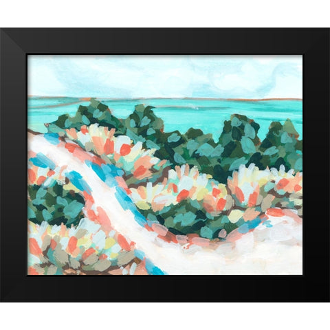 Beach Side II Black Modern Wood Framed Art Print by Wang, Melissa