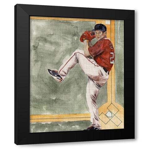 Playing Field II Black Modern Wood Framed Art Print with Double Matting by Wang, Melissa