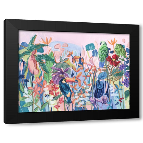 Tropical Paradise Botanica I Black Modern Wood Framed Art Print with Double Matting by Wang, Melissa