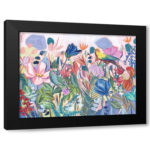 Tropical Paradise Botanica II Black Modern Wood Framed Art Print with Double Matting by Wang, Melissa