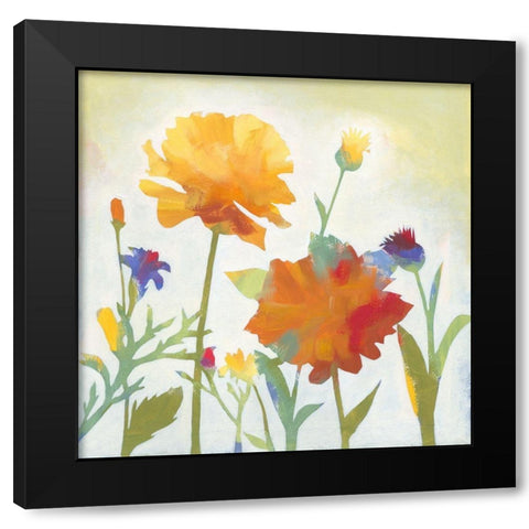 Chelsea Floral I Black Modern Wood Framed Art Print by Meagher, Megan