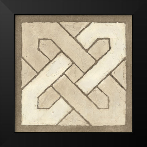 Knotted Tiles II Black Modern Wood Framed Art Print by Lam, Vanna