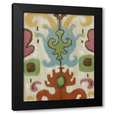 Tribal Ikat II Black Modern Wood Framed Art Print by Zarris, Chariklia