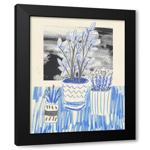 Plant Family III Black Modern Wood Framed Art Print with Double Matting by Wang, Melissa