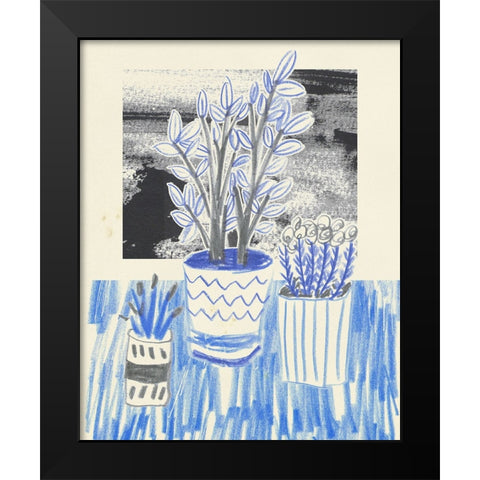 Plant Family III Black Modern Wood Framed Art Print by Wang, Melissa