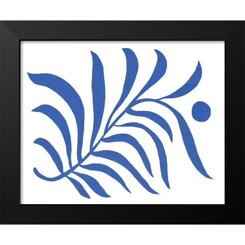 Blue Fern I Black Modern Wood Framed Art Print by Green, Jacob