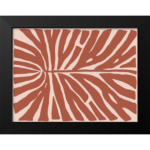 Terra Cotta Block Palms III Black Modern Wood Framed Art Print by Vess, June Erica