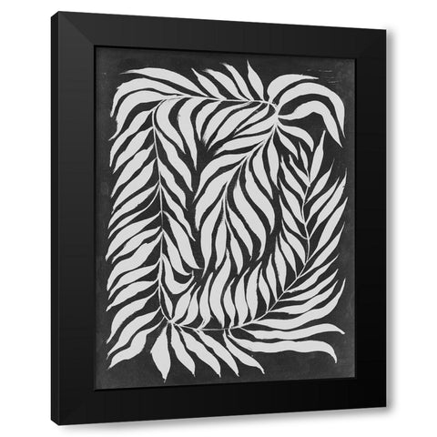 Chalkboard Vines I Black Modern Wood Framed Art Print with Double Matting by Parker, Jennifer Paxton