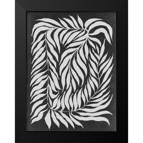 Chalkboard Vines I Black Modern Wood Framed Art Print by Parker, Jennifer Paxton
